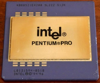 Intel Pentium Pro 200 MHz CPU 512Kb Cache KB80521EX200 Compaq sSpec: SL22Z Malay 1995